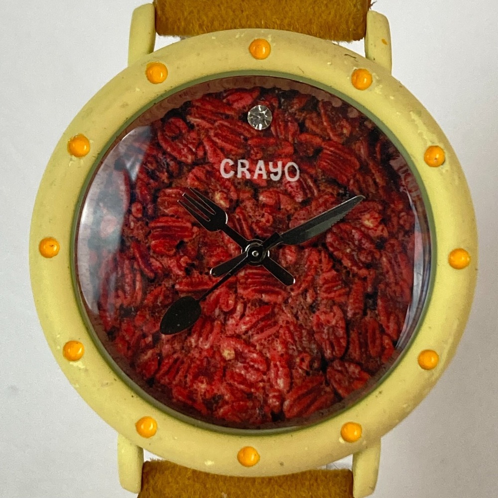 Crayo Slice of Time Women's Watch 37mm Pecan Pie Thanksgiving New Battery 9" - Picture 2 of 16